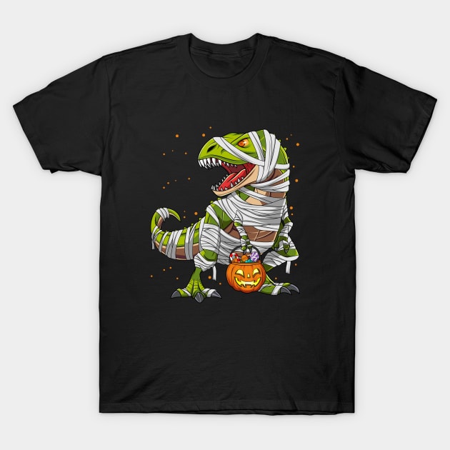 Dinosaur Pumpkin Halloween Costume for Kids Boys T-Shirt by HCMGift